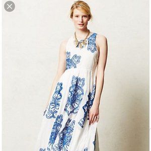 HD IN PARIS Anthropologie Castaic Blue Maxi Dress